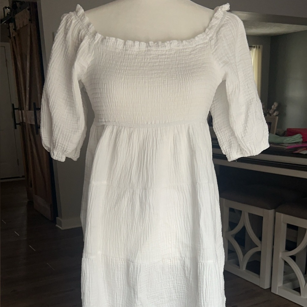 White Off-Shoulder Dress
